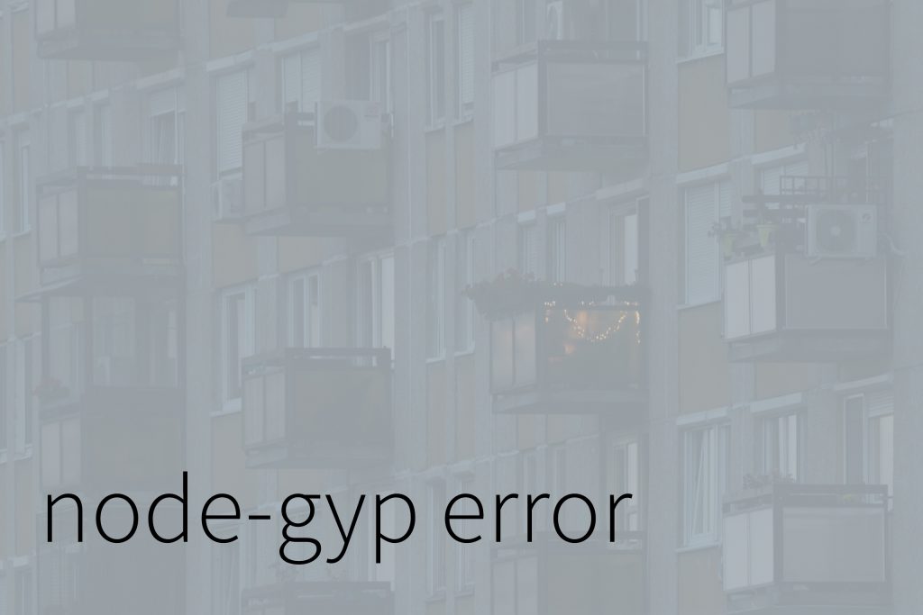 node-gyp error
